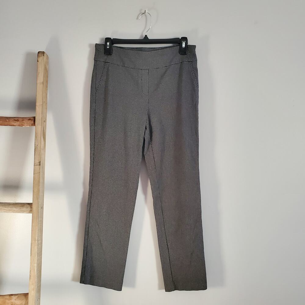 Hilary Radley Gray Elastic Waist Pull-up Pants Size M
